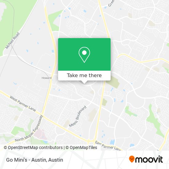 Go Mini's - Austin map