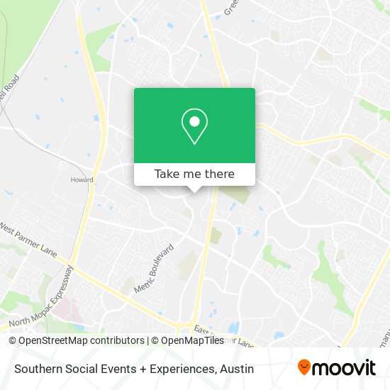 Southern Social Events + Experiences map