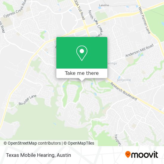 Mapa de Texas Mobile Hearing