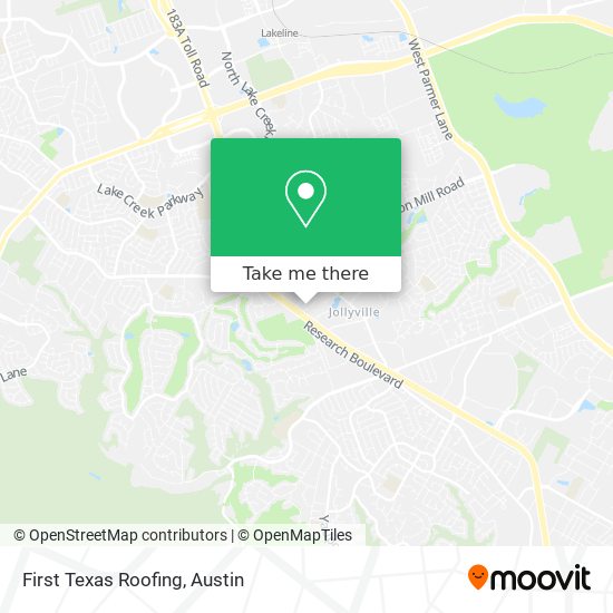 First Texas Roofing map