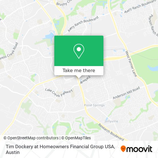 Mapa de Tim Dockery at Homeowners Financial Group USA