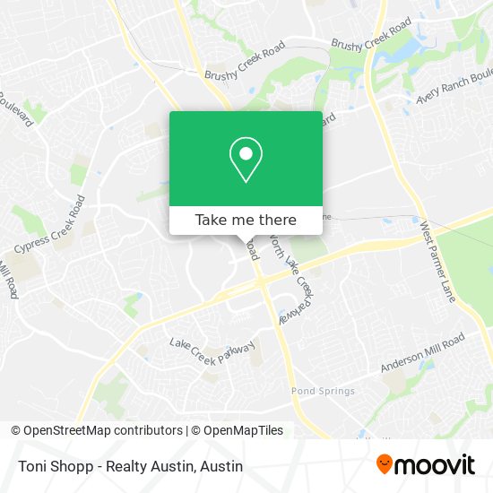 Toni Shopp - Realty Austin map