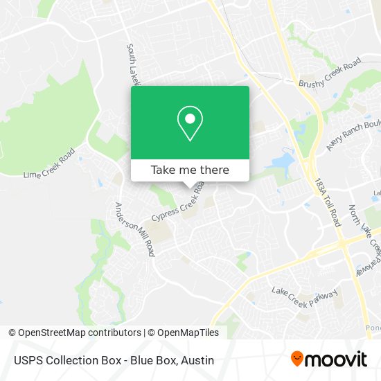 USPS Collection Box - Blue Box map