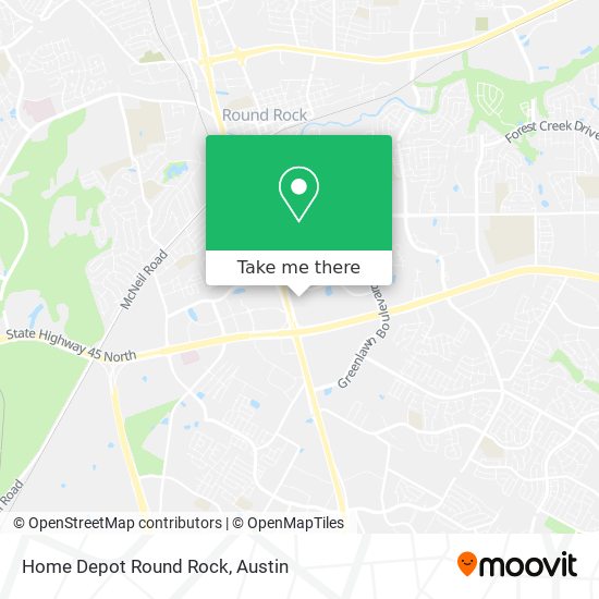 Home Depot Round Rock map