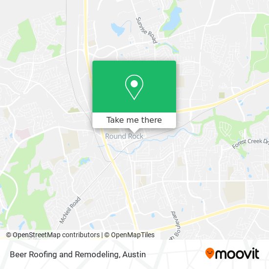 Beer Roofing and Remodeling map