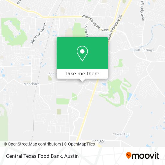 Central Texas Food Bank map