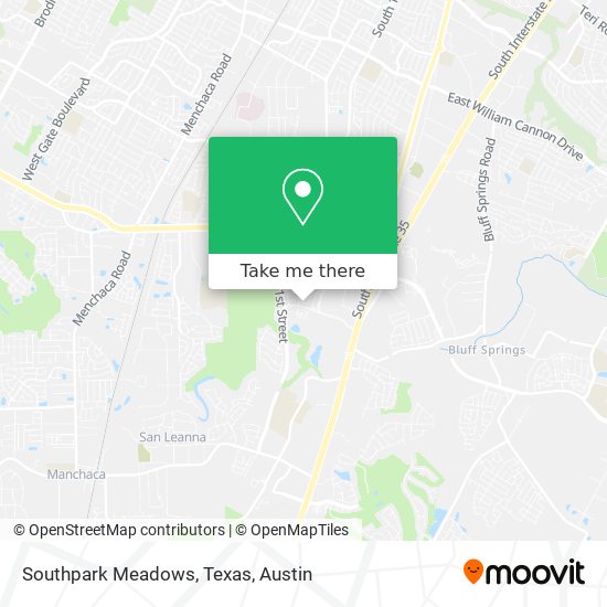 Southpark Meadows, Texas map