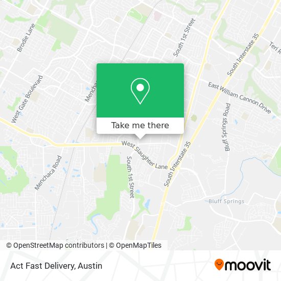 Act Fast Delivery map