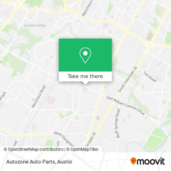 Mapa de Autozone Auto Parts