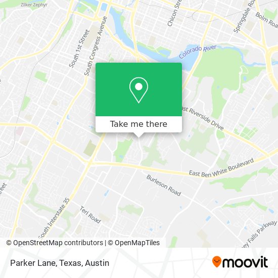 Parker Lane, Texas map