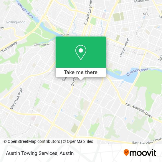 Austin Towing Services map