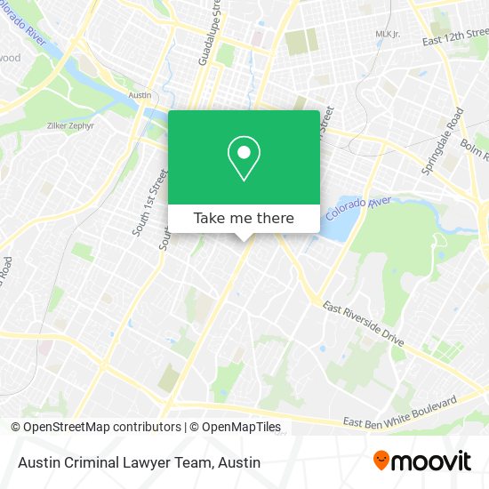 Mapa de Austin Criminal Lawyer Team