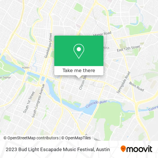 Mapa de 2023 Bud Light Escapade Music Festival