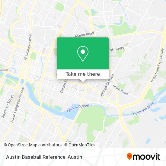 Austin Baseball Reference map