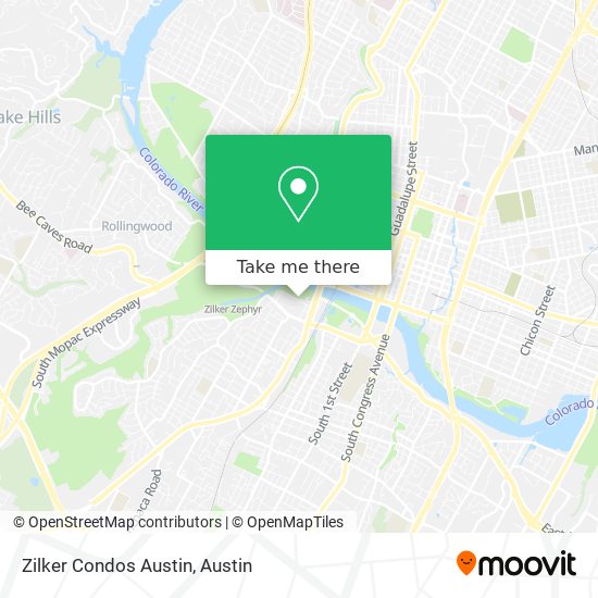 Zilker Condos Austin map