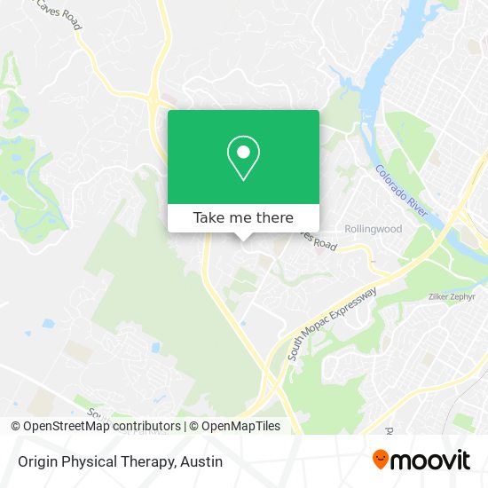Mapa de Origin Physical Therapy