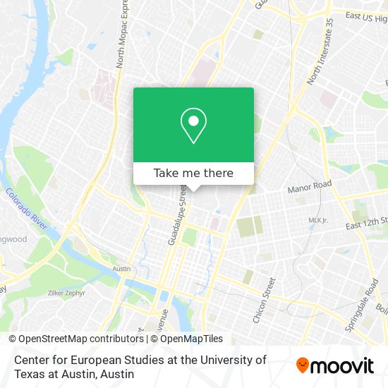 Center for European Studies at the University of Texas at Austin map