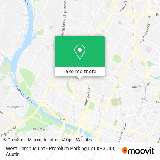 Mapa de West Campus Lot - Premium Parking Lot #P3043