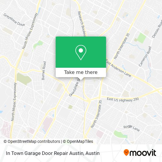 Mapa de In Town Garage Door Repair Austin