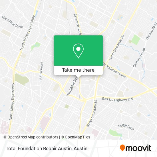 Mapa de Total Foundation Repair Austin