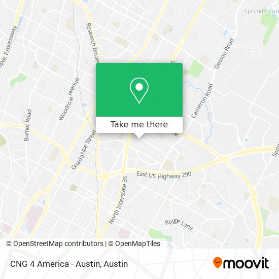 Mapa de CNG 4 America - Austin