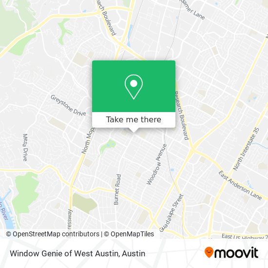 Mapa de Window Genie of West Austin