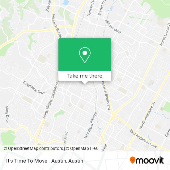 It's Time To Move - Austin map