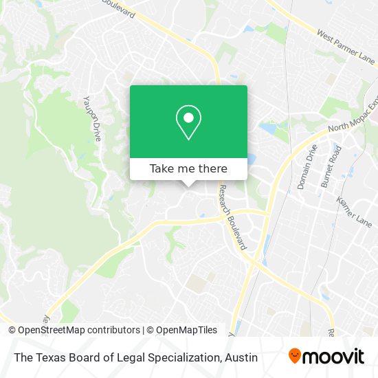 Mapa de The Texas Board of Legal Specialization