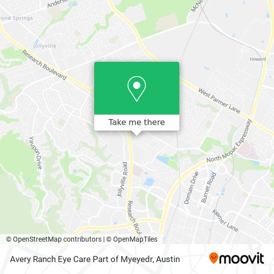 Avery Ranch Eye Care Part of Myeyedr map