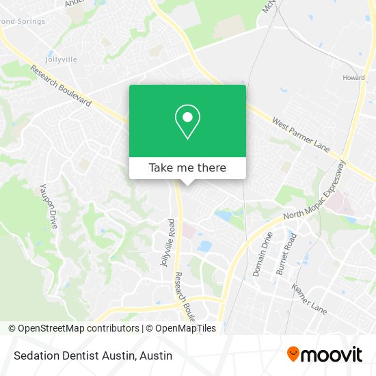 Sedation Dentist Austin map