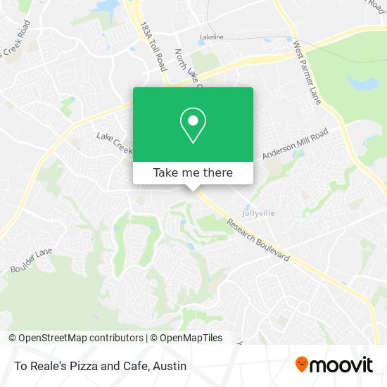 To Reale's Pizza and Cafe map
