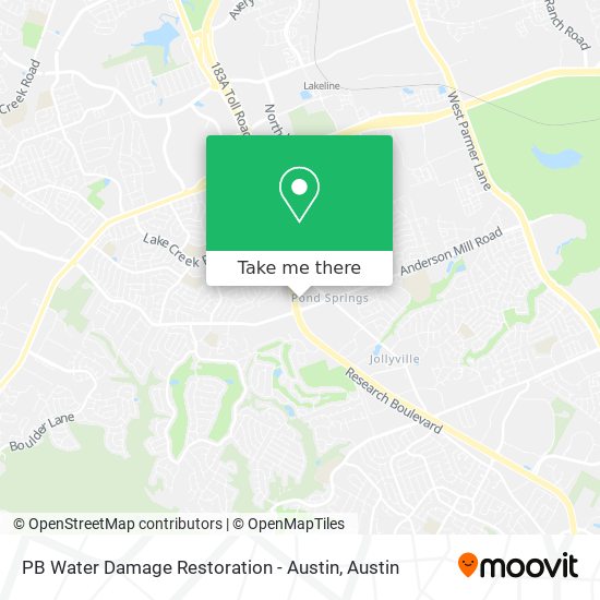 PB Water Damage Restoration - Austin map