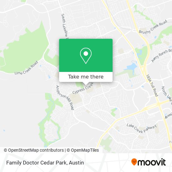 Family Doctor Cedar Park map