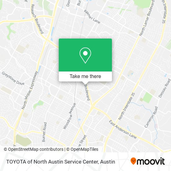 TOYOTA of North Austin Service Center map