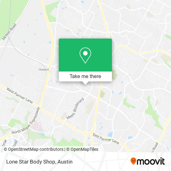 Lone Star Body Shop map