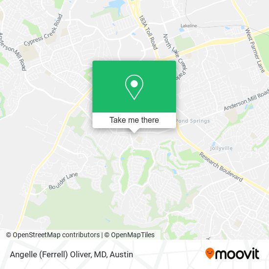 Mapa de Angelle (Ferrell) Oliver, MD