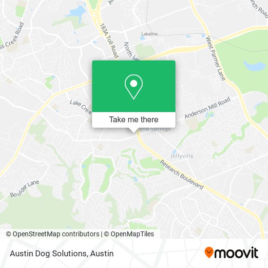 Mapa de Austin Dog Solutions