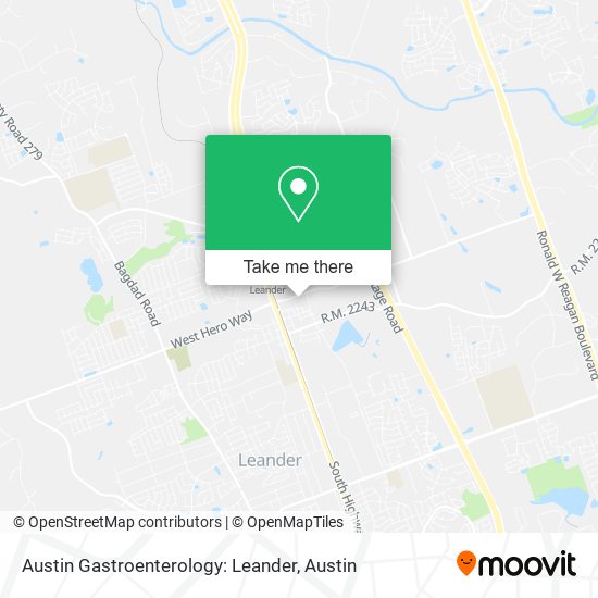 Austin Gastroenterology: Leander map