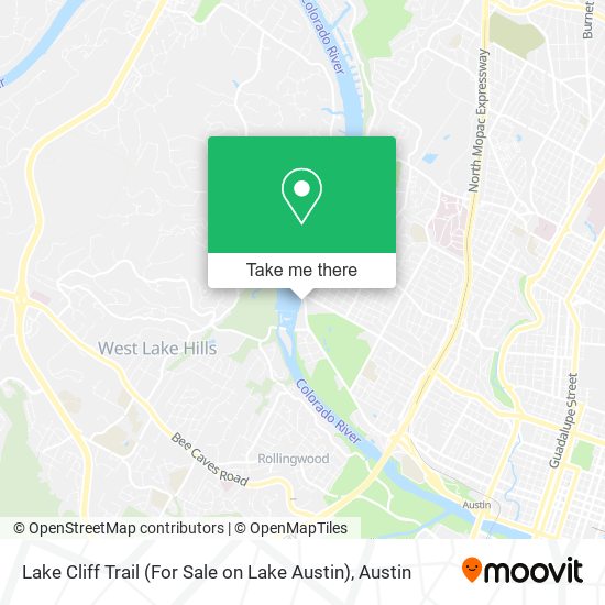 Mapa de Lake Cliff Trail (For Sale on Lake Austin)