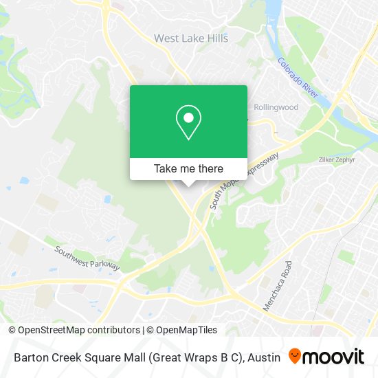 Mapa de Barton Creek Square Mall (Great Wraps B C)
