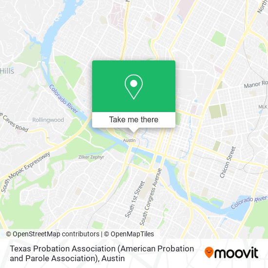 Mapa de Texas Probation Association (American Probation and Parole Association)