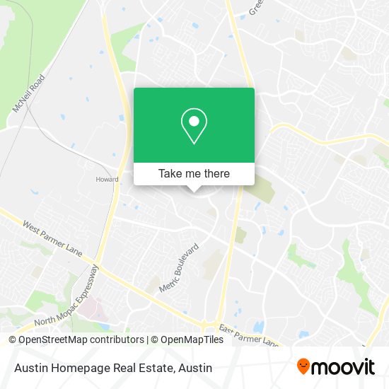 Mapa de Austin Homepage Real Estate