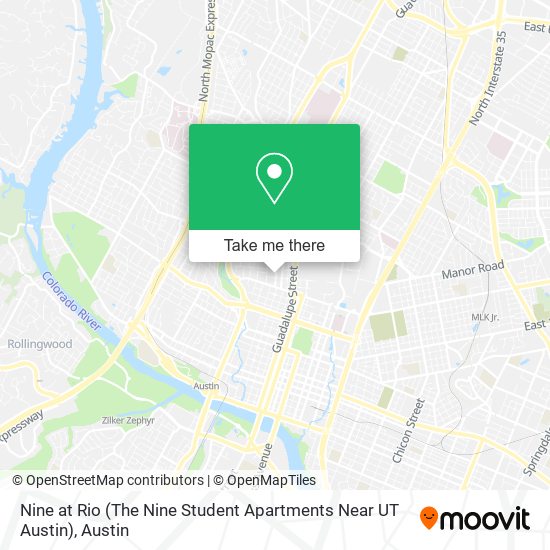 Mapa de Nine at Rio (The Nine Student Apartments Near UT Austin)