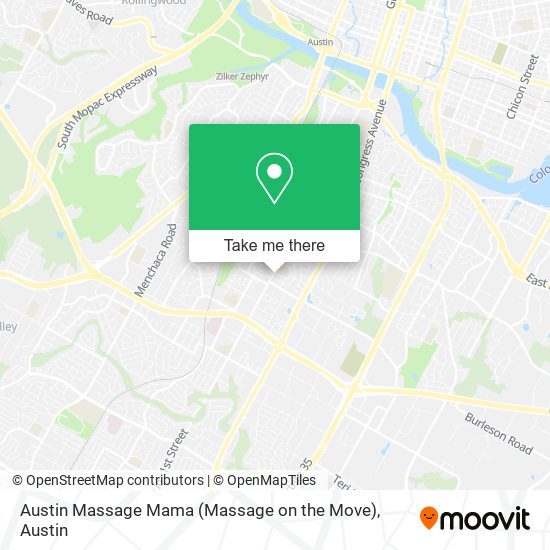 Austin Massage Mama (Massage on the Move) map