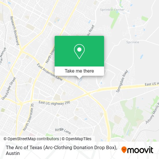Mapa de The Arc of Texas (Arc-Clothing Donation Drop Box)