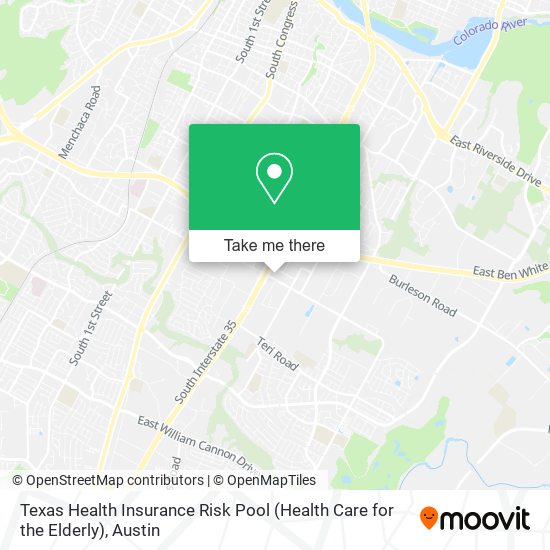 Mapa de Texas Health Insurance Risk Pool (Health Care for the Elderly)