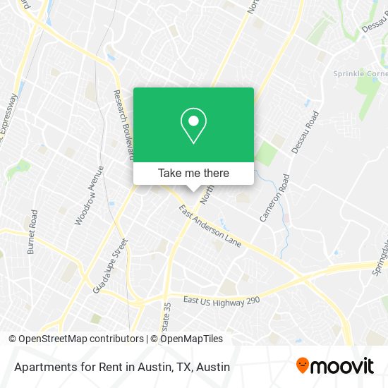 Apartments for Rent in Austin, TX map