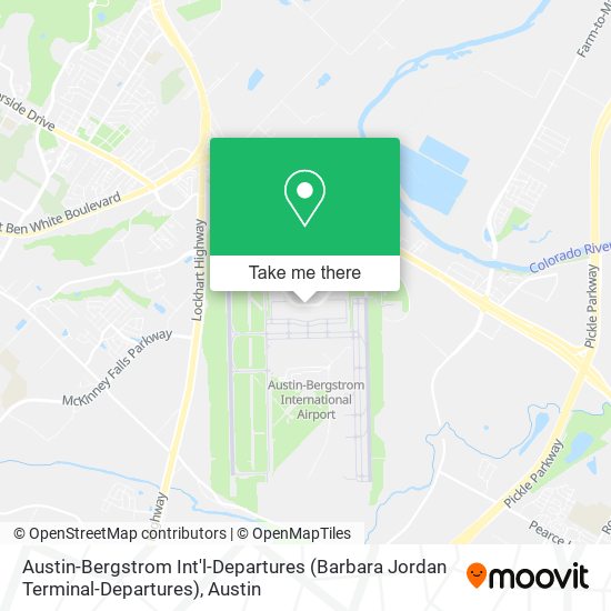 Mapa de Austin-Bergstrom Int'l-Departures (Barbara Jordan Terminal-Departures)