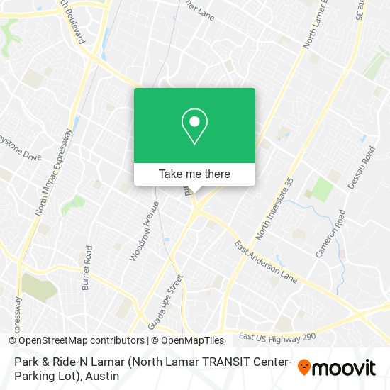 Mapa de Park & Ride-N Lamar (North Lamar TRANSIT Center-Parking Lot)