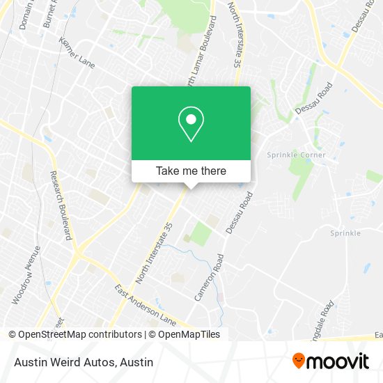 Mapa de Austin Weird Autos
